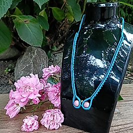 Doğaltaşlı El Yapımı Makrome Kolye