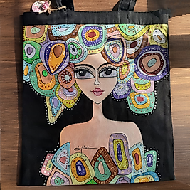 Kişiye Özel Tasarımlı Bez Çanta Siyah