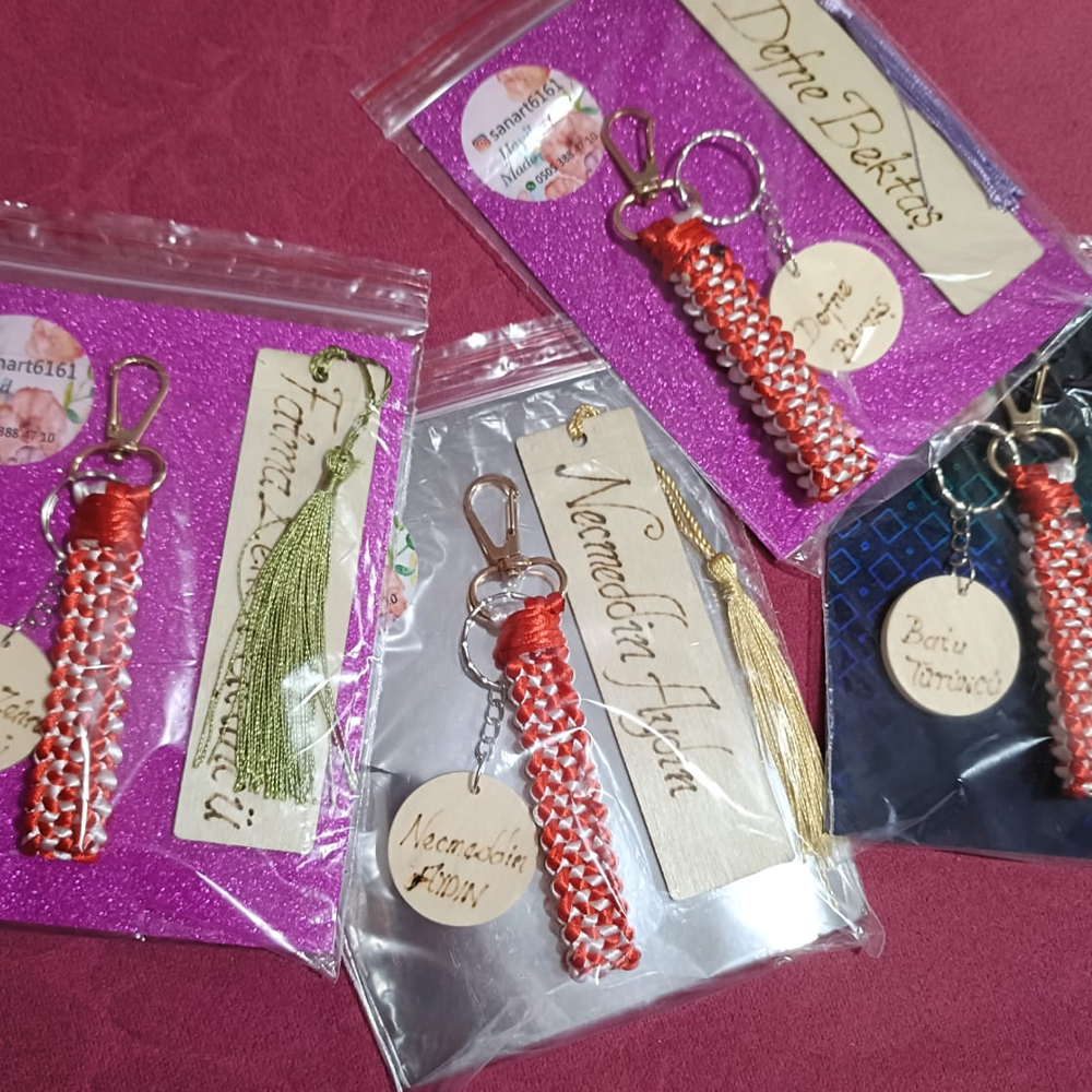 El Örgüsü Anahtarlık – Doğal & El Yapımı